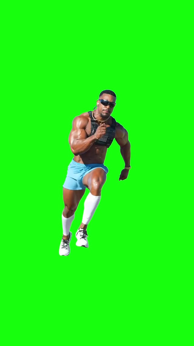 Ashton Hall Running meme template blank