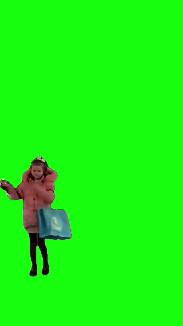 Pink Jacket Girl Going Down Escalator meme template blank