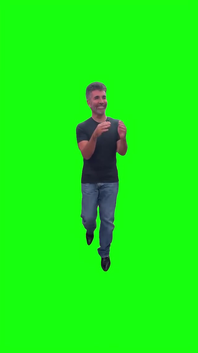 Simon Cowell Clapping meme template blank