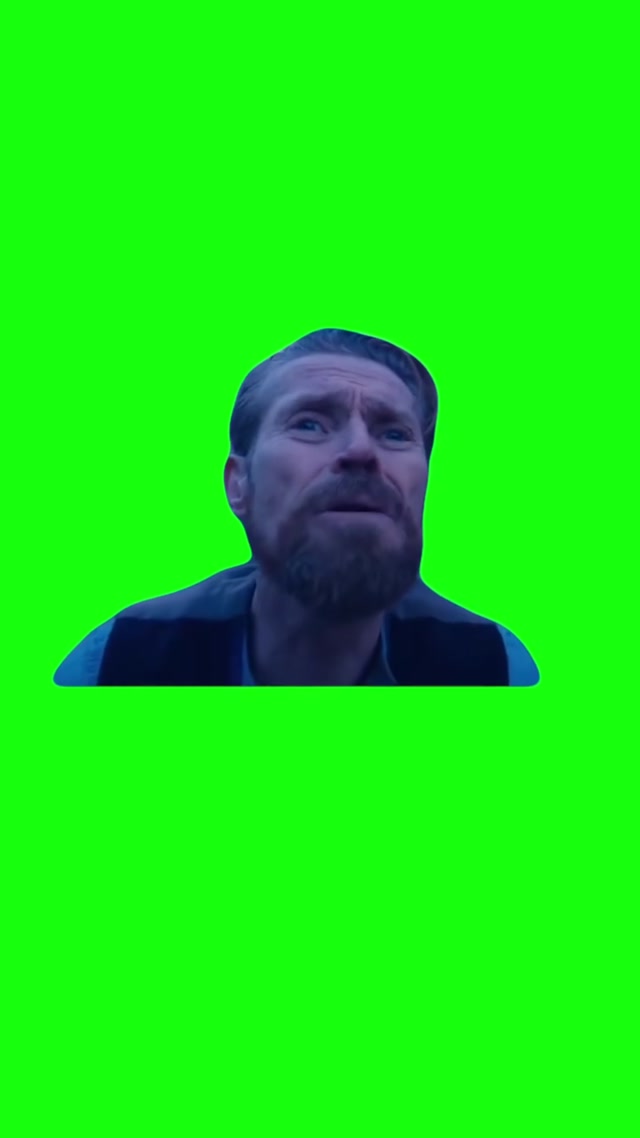 Willem Dafoe Looking Up meme template blank