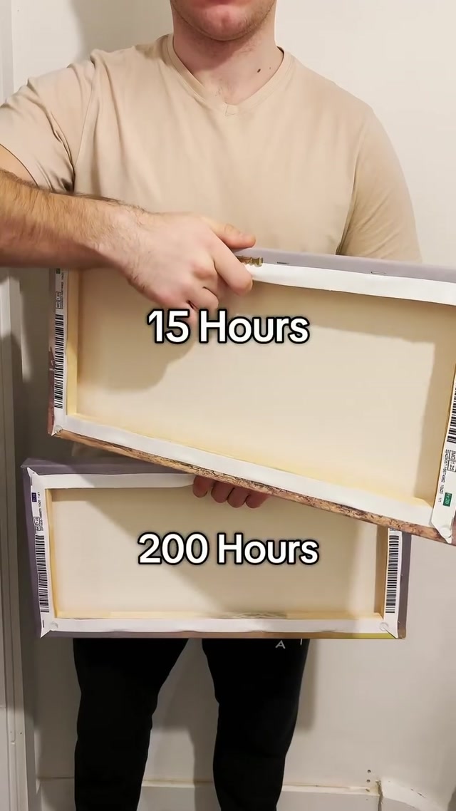 15 Hours vs 200 Hours Paintings meme template blank