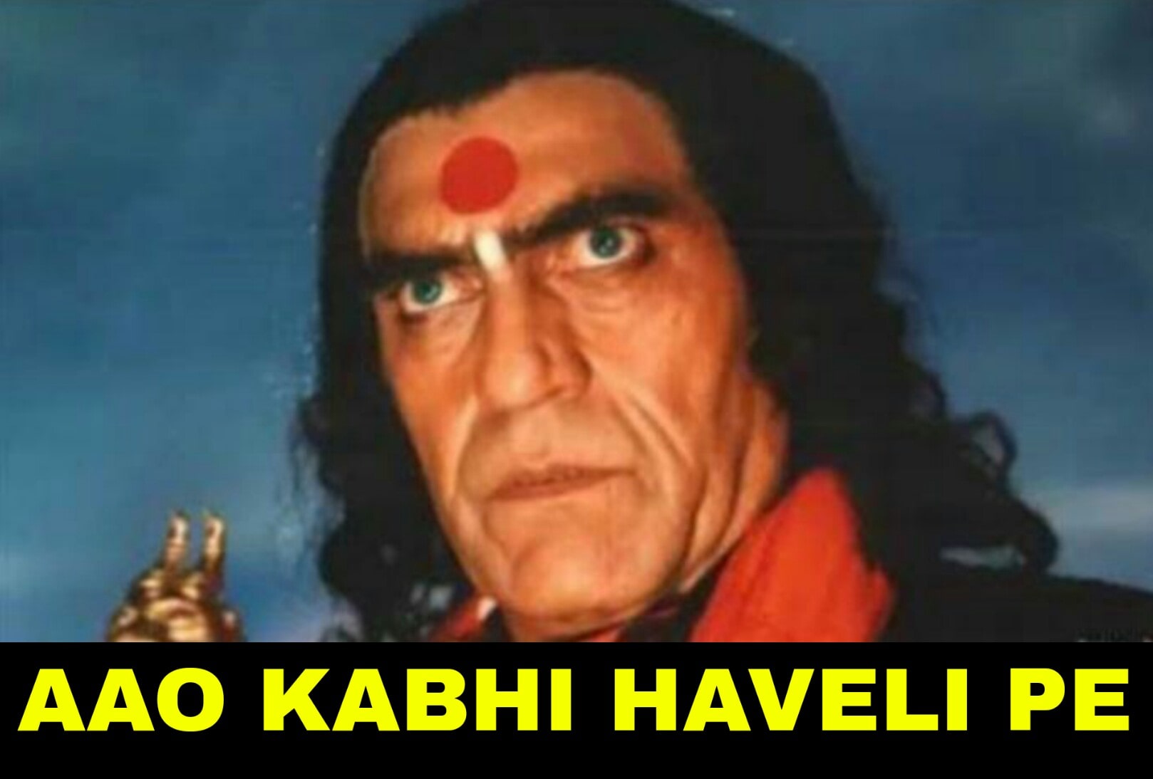 Aao Kabhi Haveli Pe meme template blank