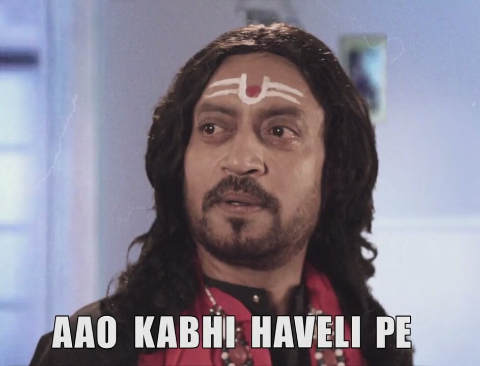 Aao Kabhi Haveli Pe meme template variant 2