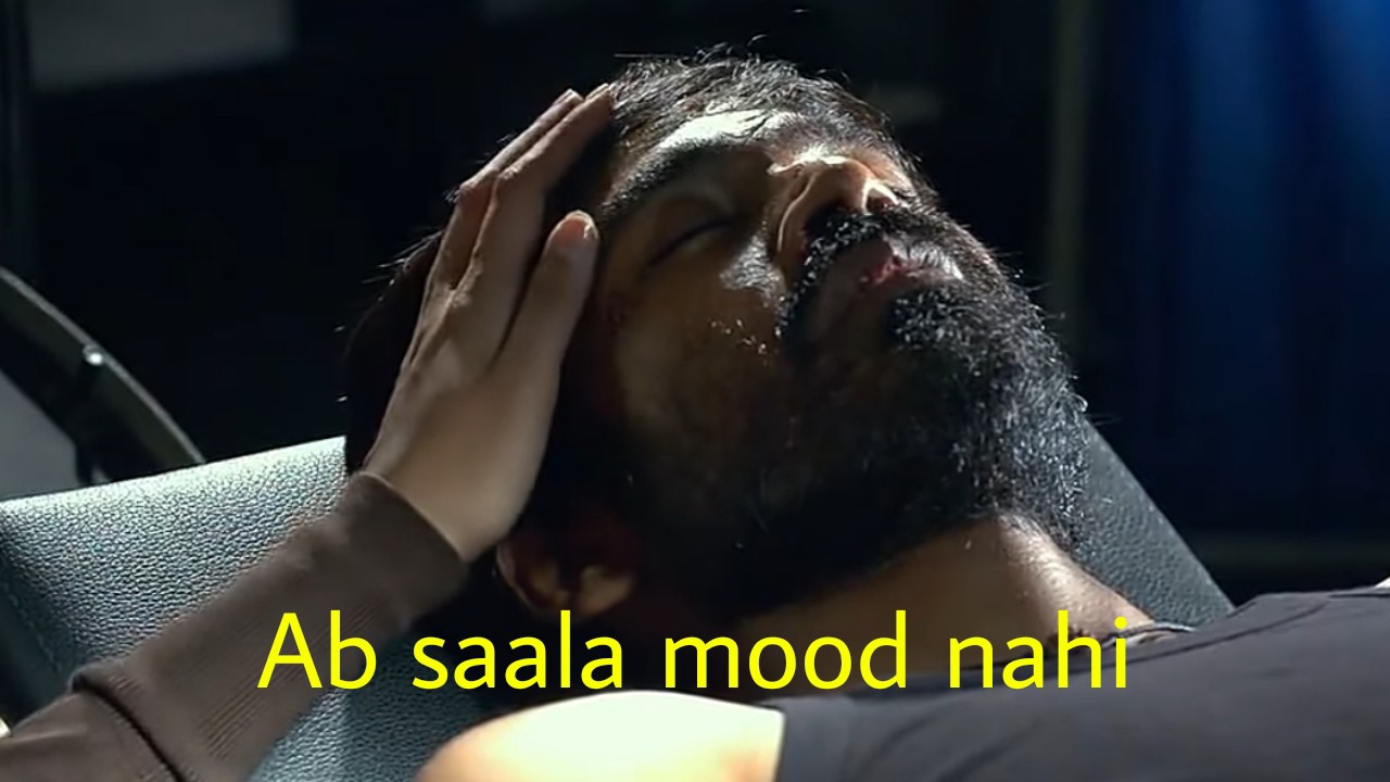 Ab Saala Mood Nahi meme template blank