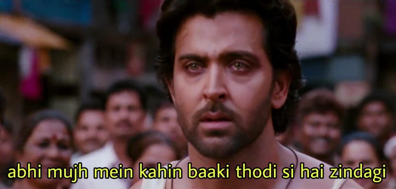 Abhi Mujh Mein Kahin meme template blank