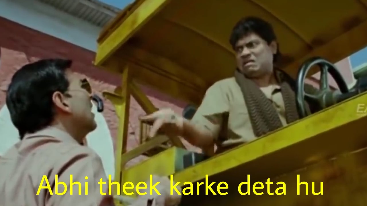 Abhi Theek Karke Deta Hu meme template blank