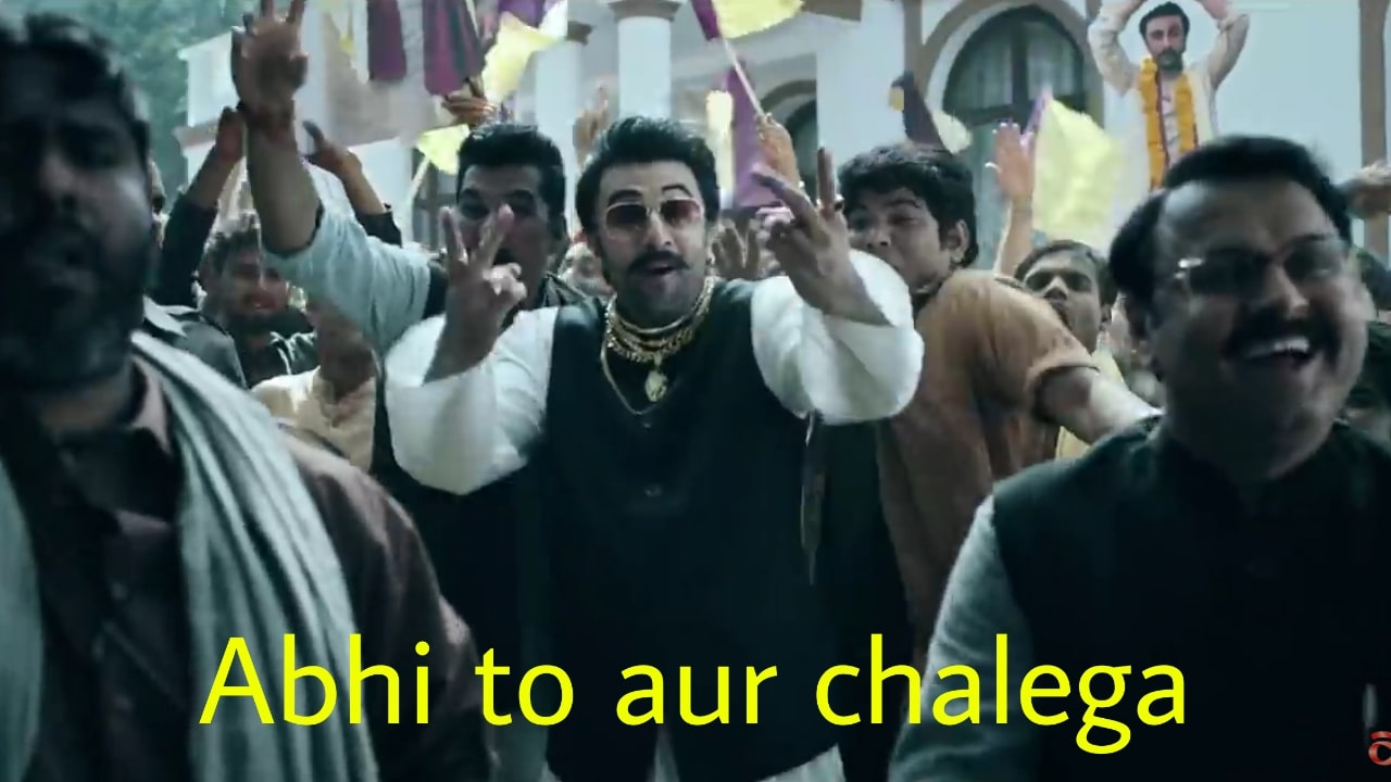Abhi To Aur Chalega meme template blank