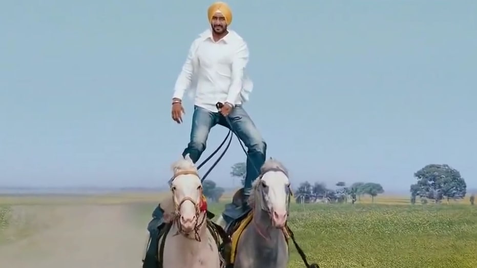 Ajay Devgn Horse Split meme template blank