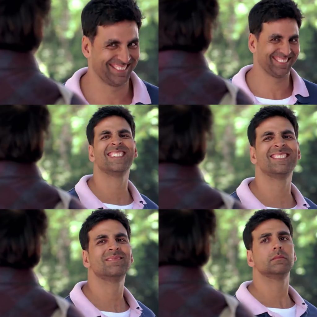 Akshay Kumar Creepy Smile meme template blank
