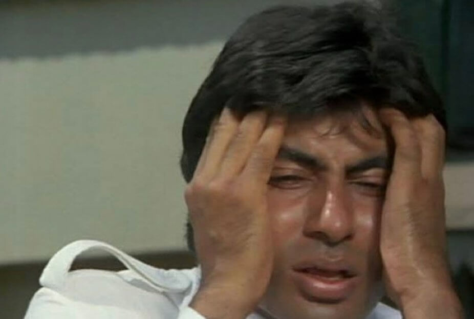 Amitabh’s Migraine meme template variant 3