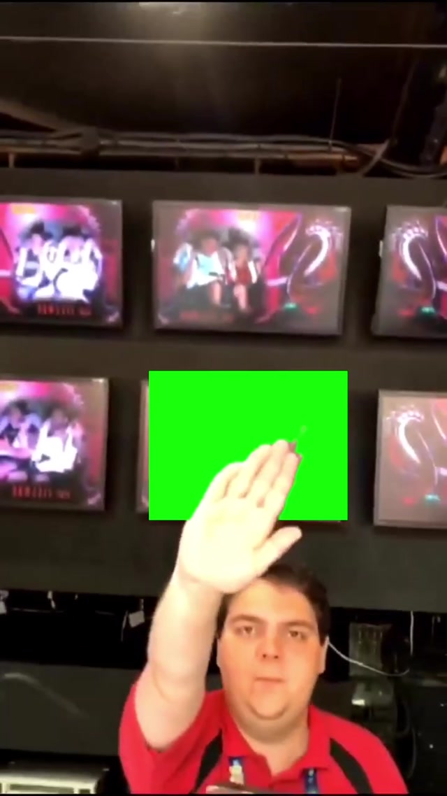 Amusement Park Worker Blocking Screen Meme meme template blank