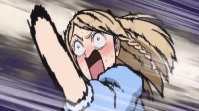 Anime Girl Screaming and Running meme template blank