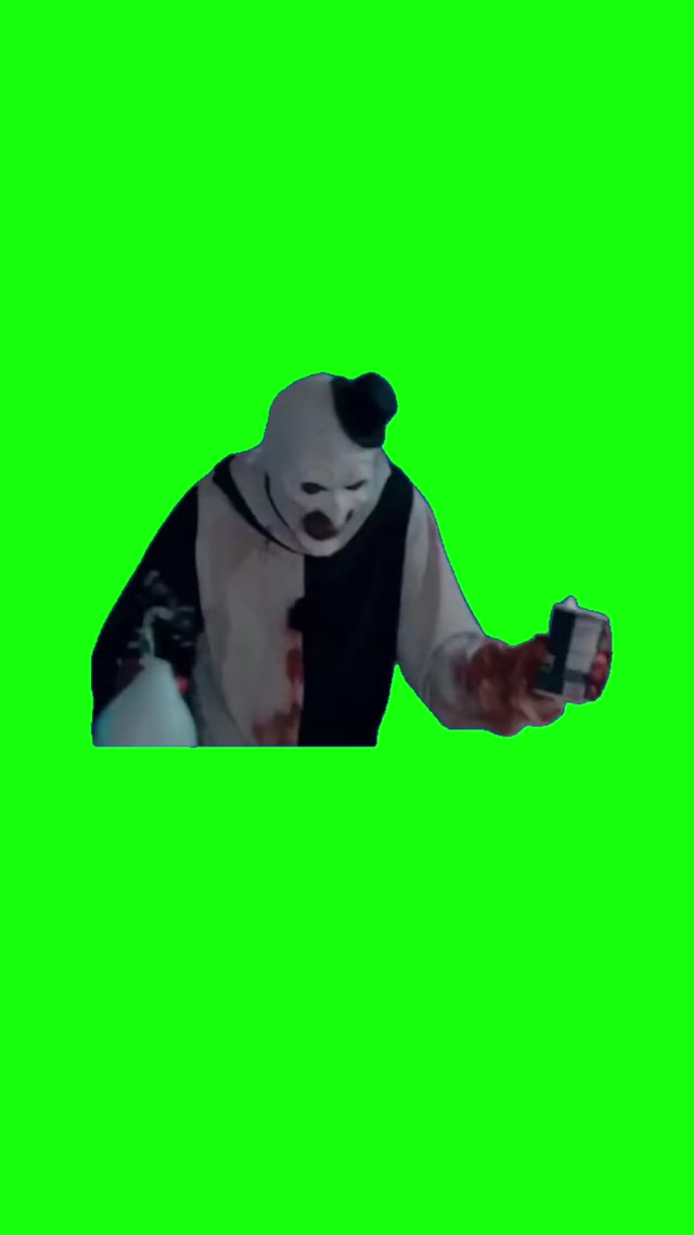Art the Clown Cooking meme template blank