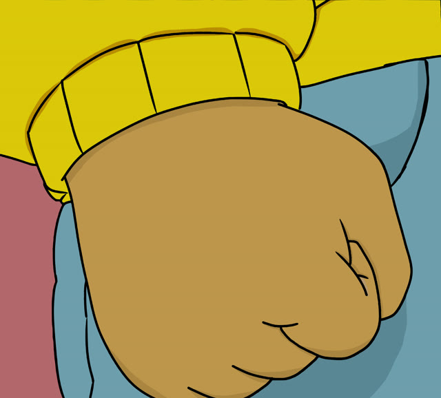 Arthur’s Fist meme template blank