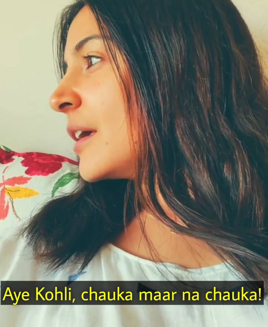 Aye Kohli! Chauka Maar Na meme template blank