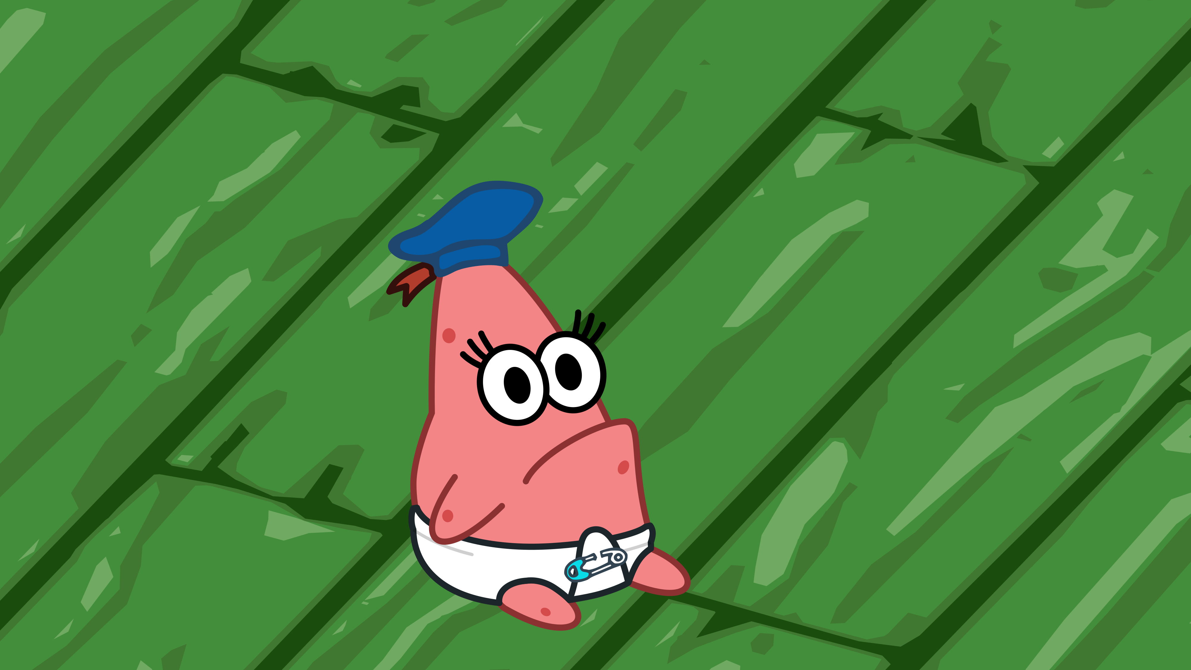 Baby Patrick meme template blank - image format