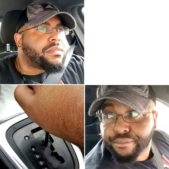Backing Up the Car meme template blank