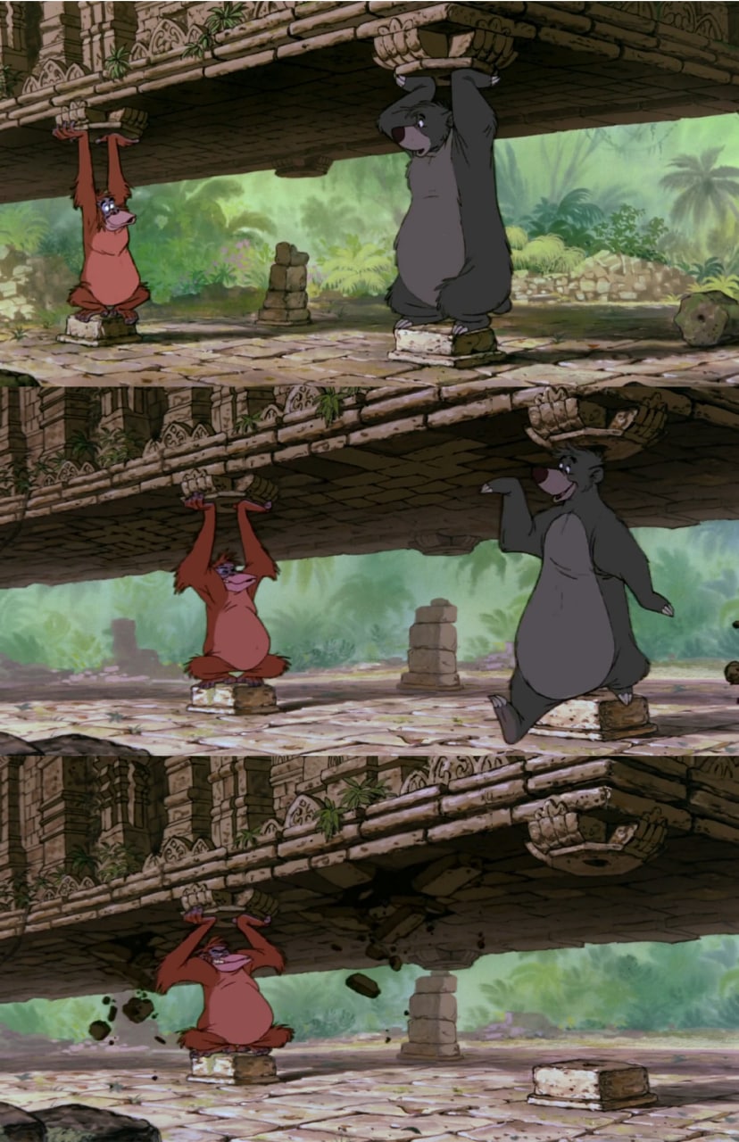 Baloo and King Louie’s meme template blank