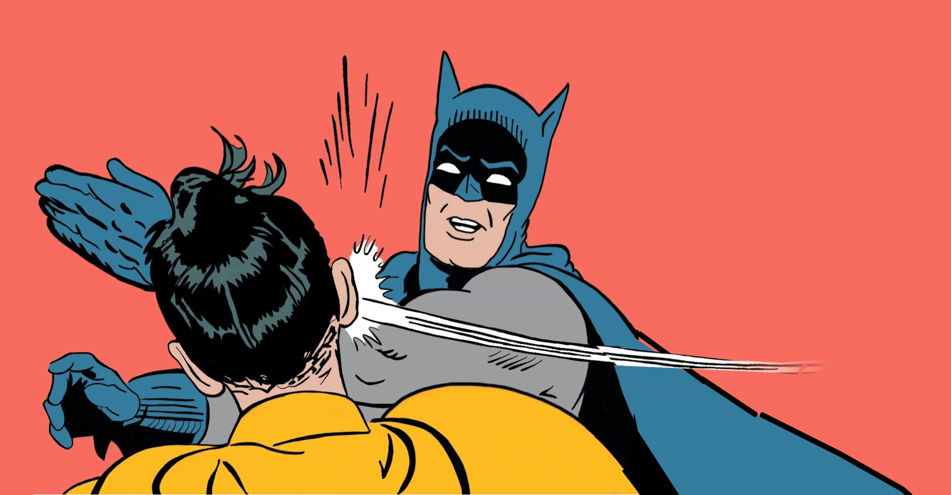 Batman Slapping Robin meme template blank - image format