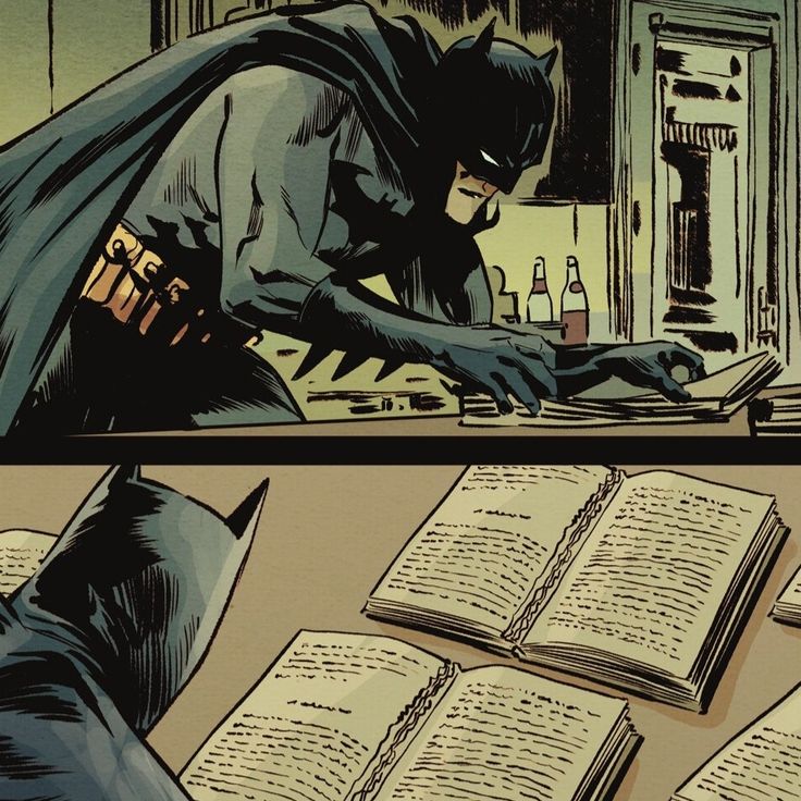 Batman Studying Open Books meme template blank - image format