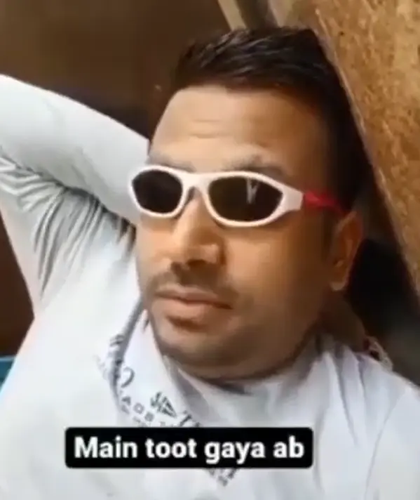 Bekar Hai Bhaiya! Main Toh Toot Gaya meme template blank