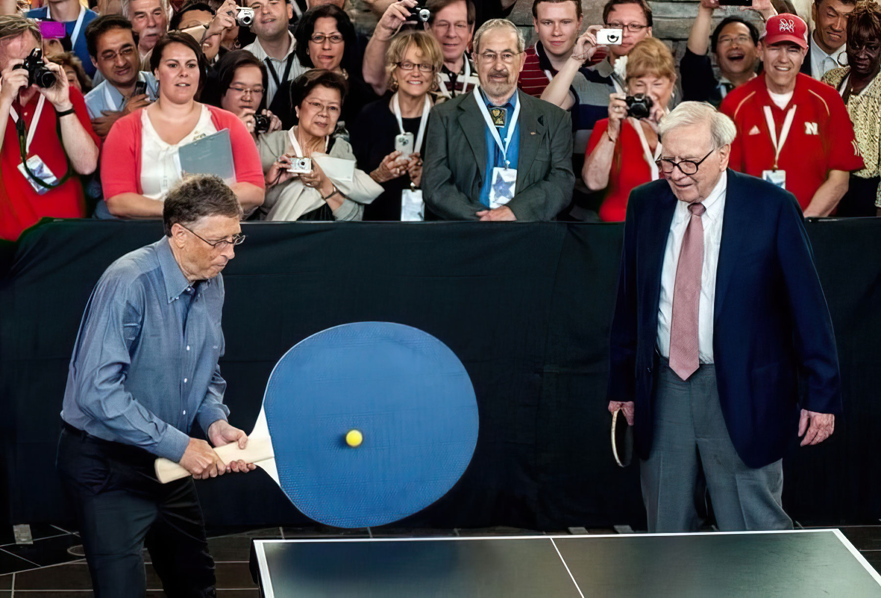 Bill Gates’ Giant Ping Pong Paddle meme template blank - image format
