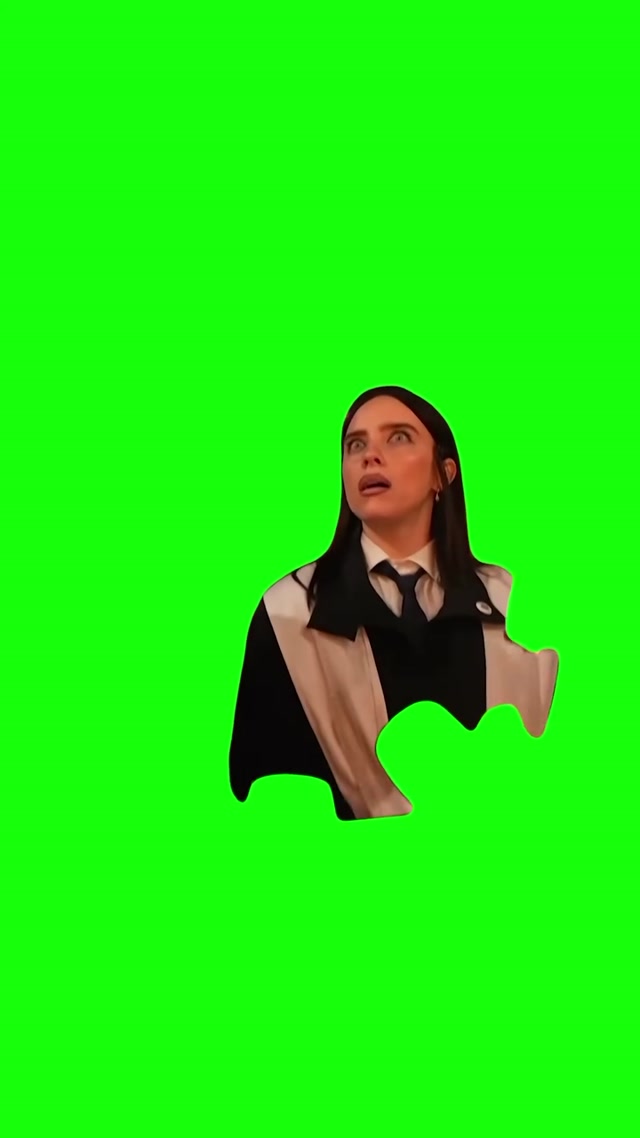 Billie Eilish Shocked meme template blank