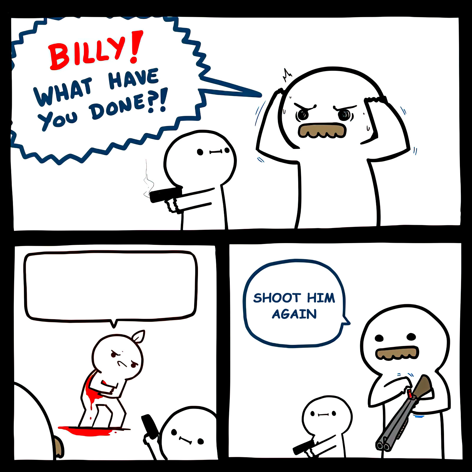 Billy, What Have You Done meme template blank - image format