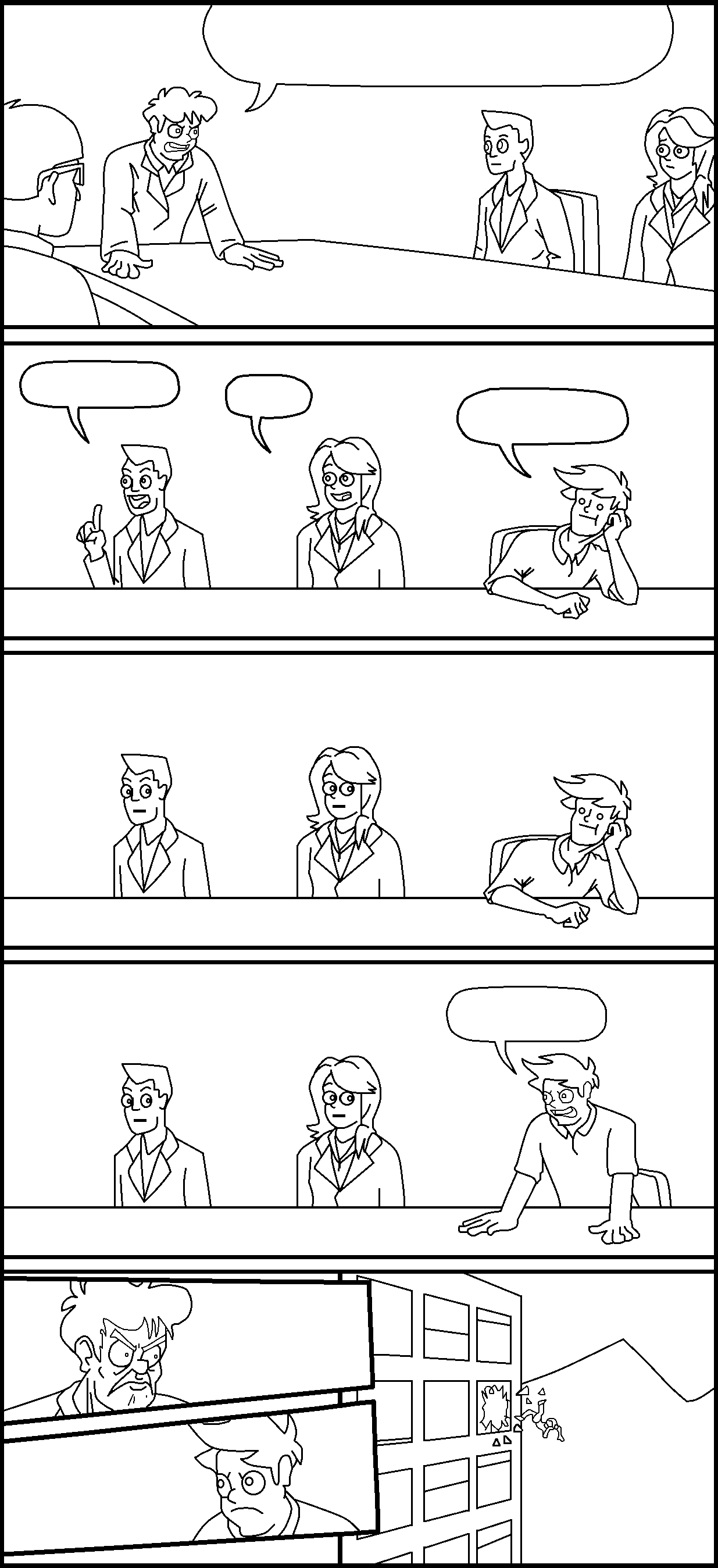 Boardroom Suggestion - Black & White meme template blank