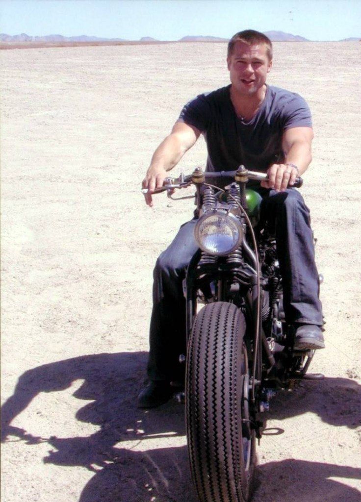 Brad Pitt Desert Motorcycle meme template blank - image format