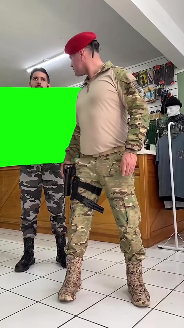 Brazilian Solider Dancing meme template blank