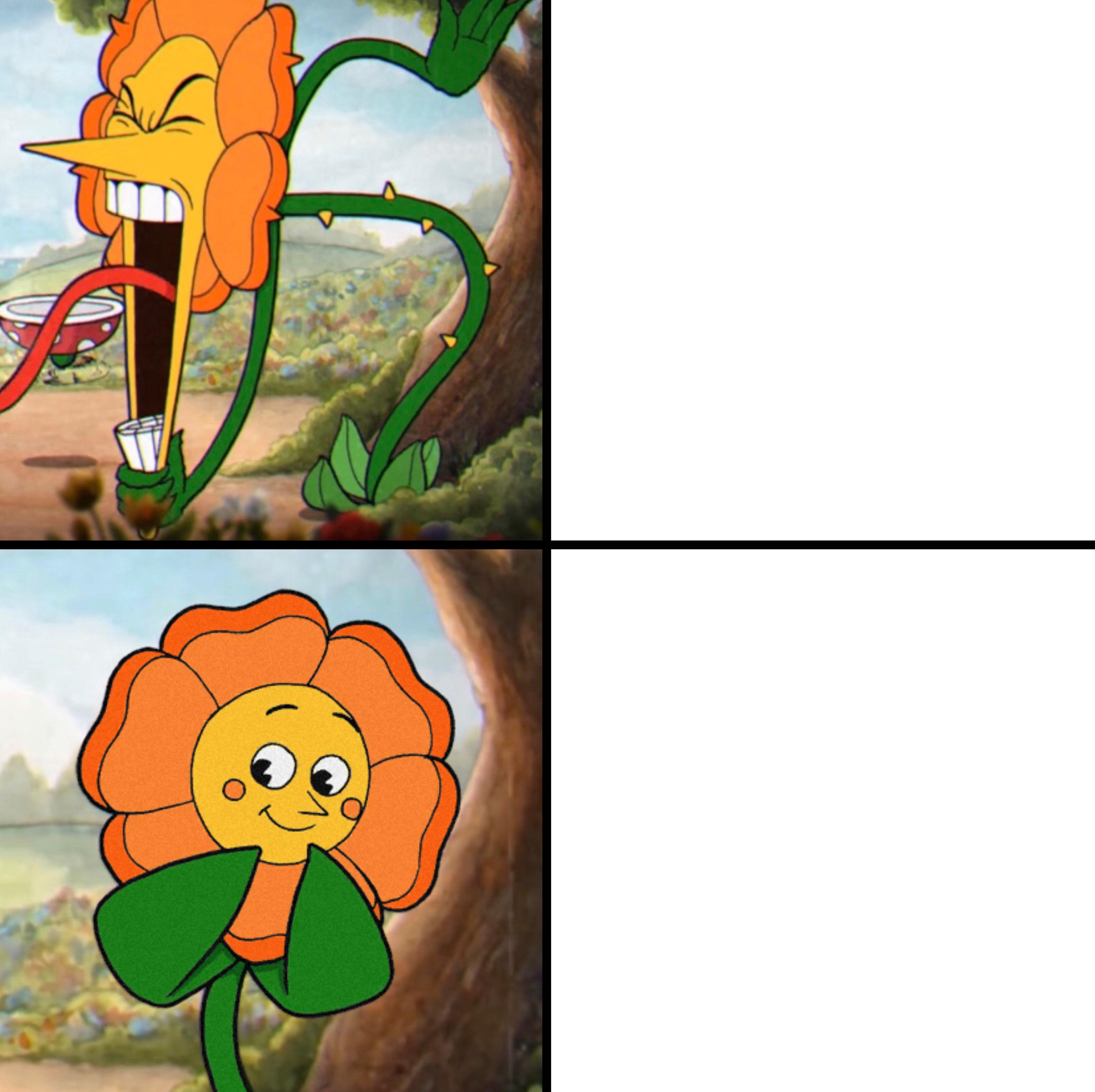 Cagney Carnation meme template blank - image format