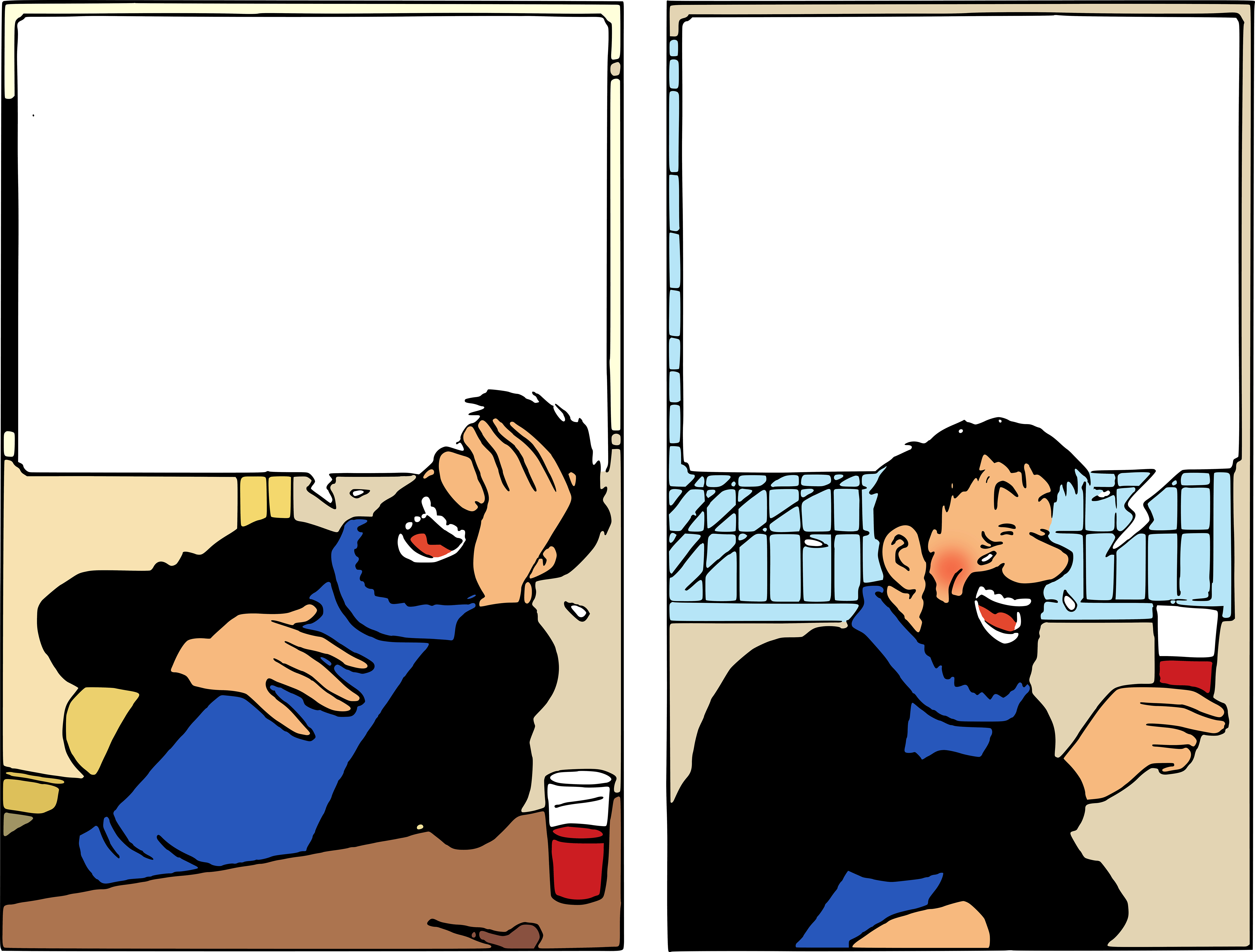 Captain Haddock Laughing meme template blank - image format