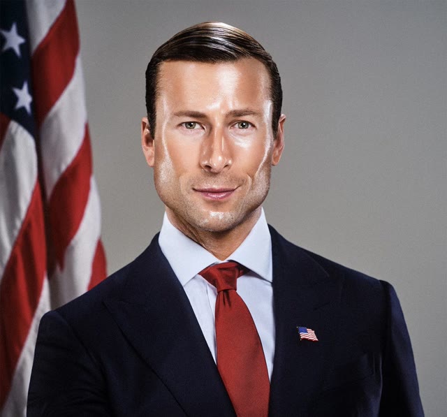 Chad Glen Powell meme template blank