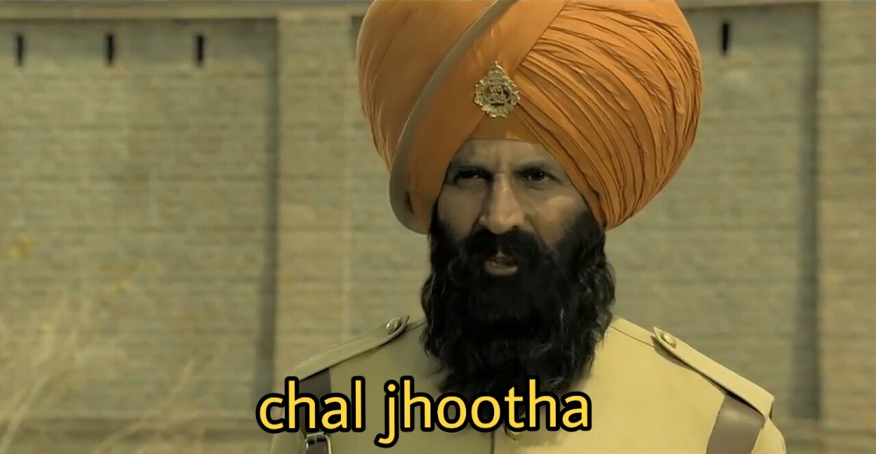Chal Jhootha meme template blank