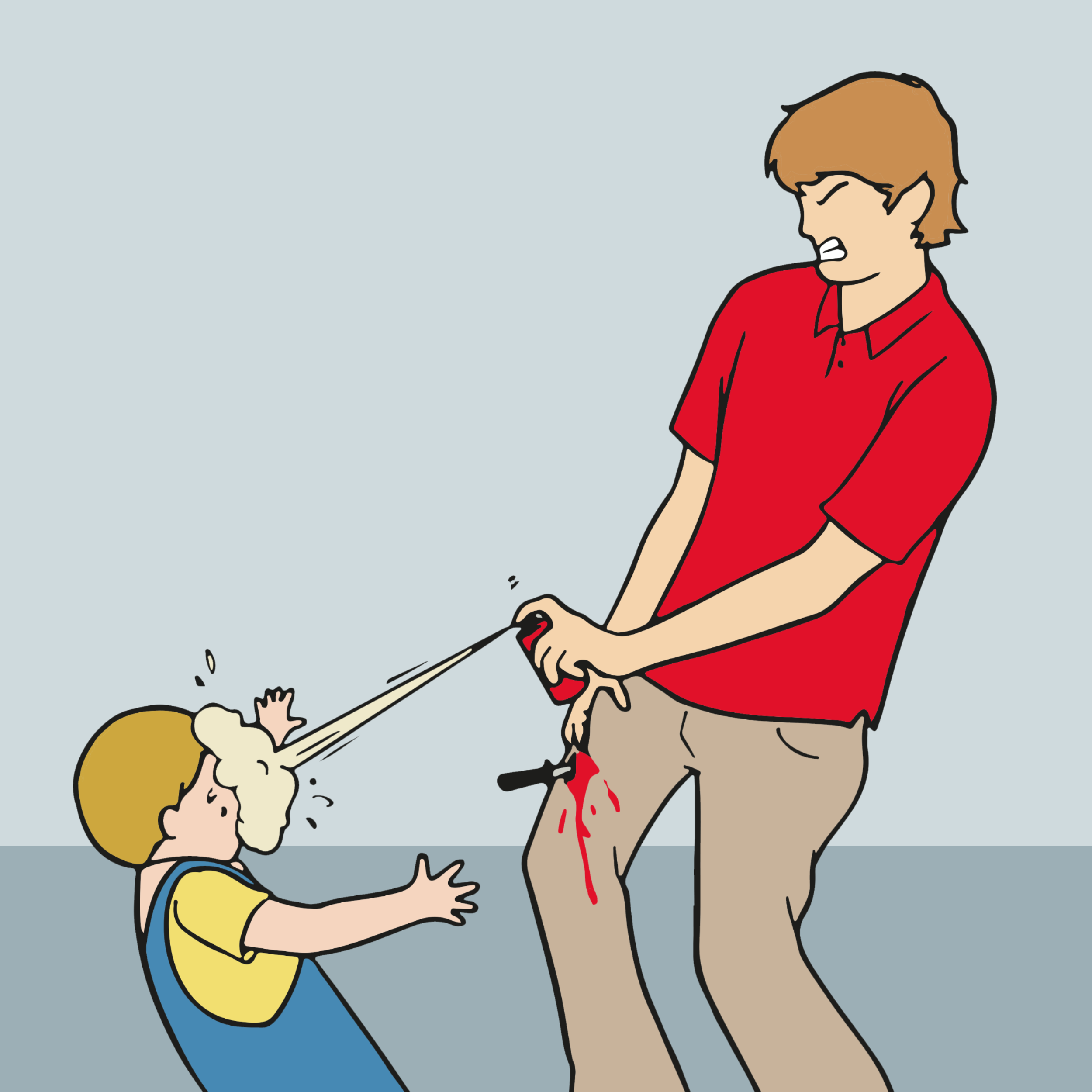 Child Stabbing Man meme template blank - image format