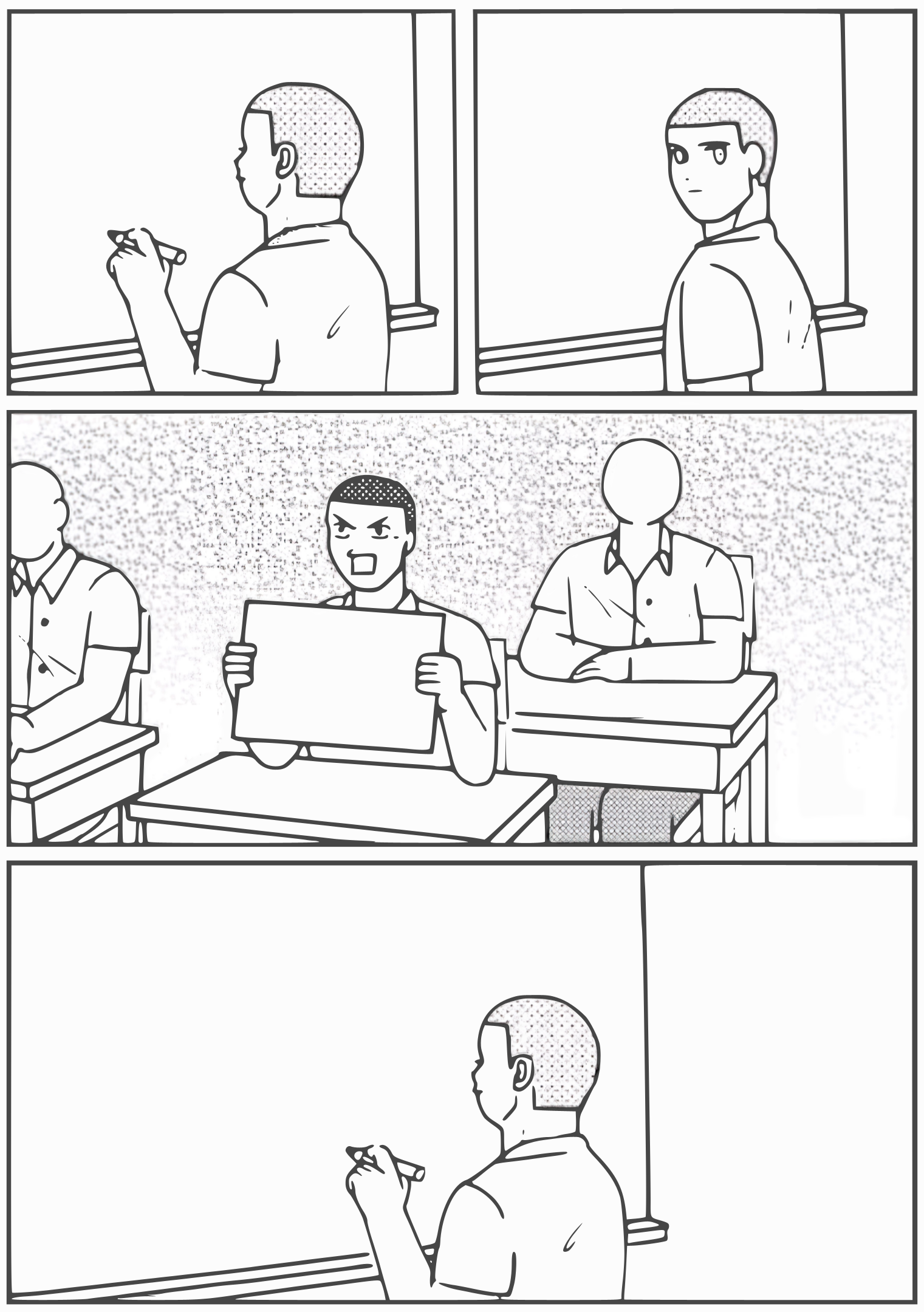 Classroom Hint meme template blank - image format