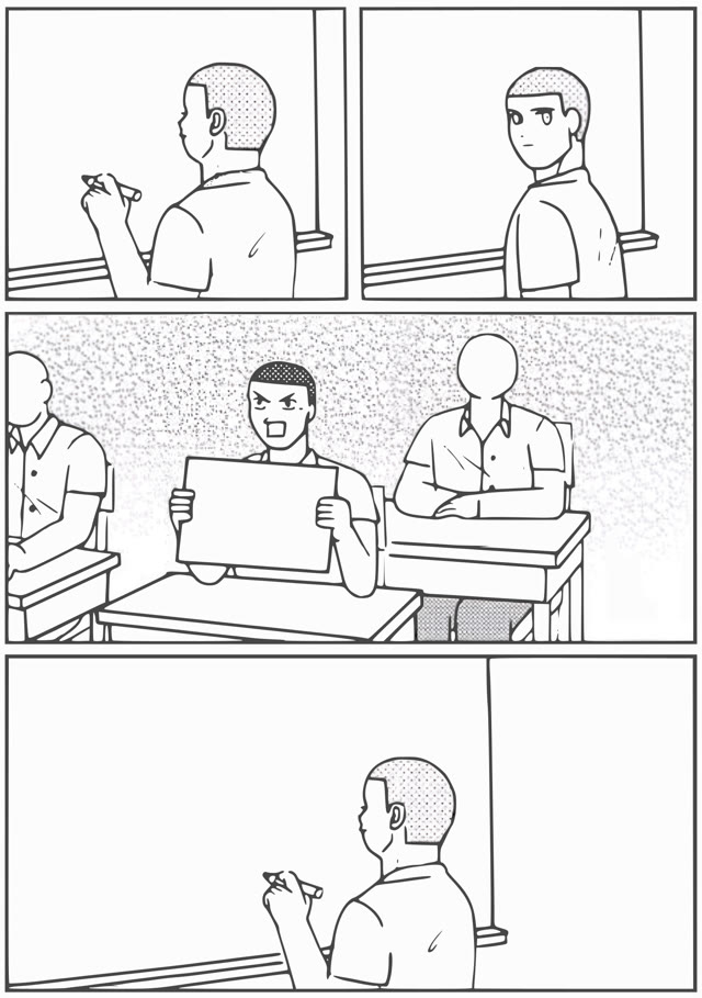 Classroom Hint meme template blank