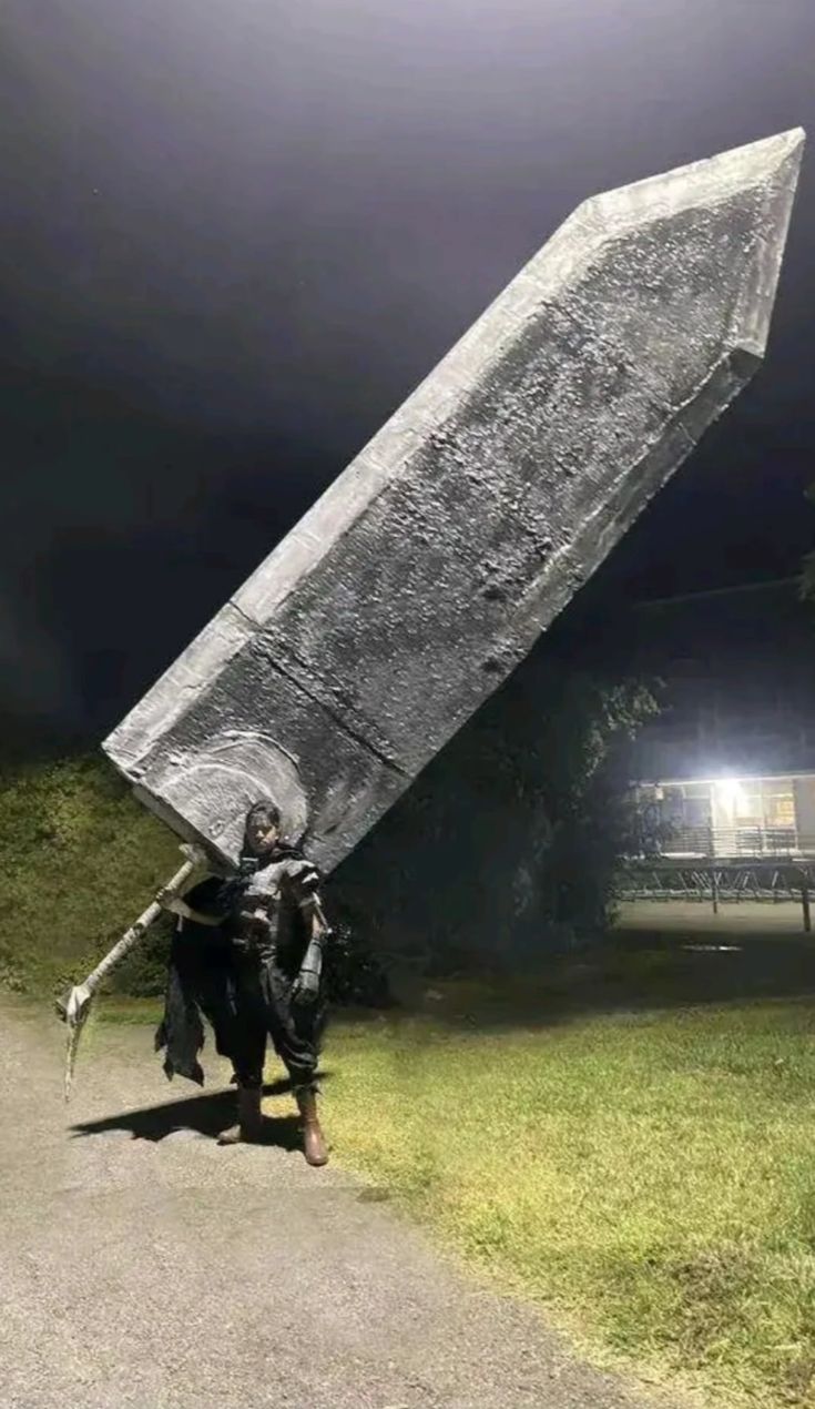 Comically Oversized Dragonslayer meme template blank