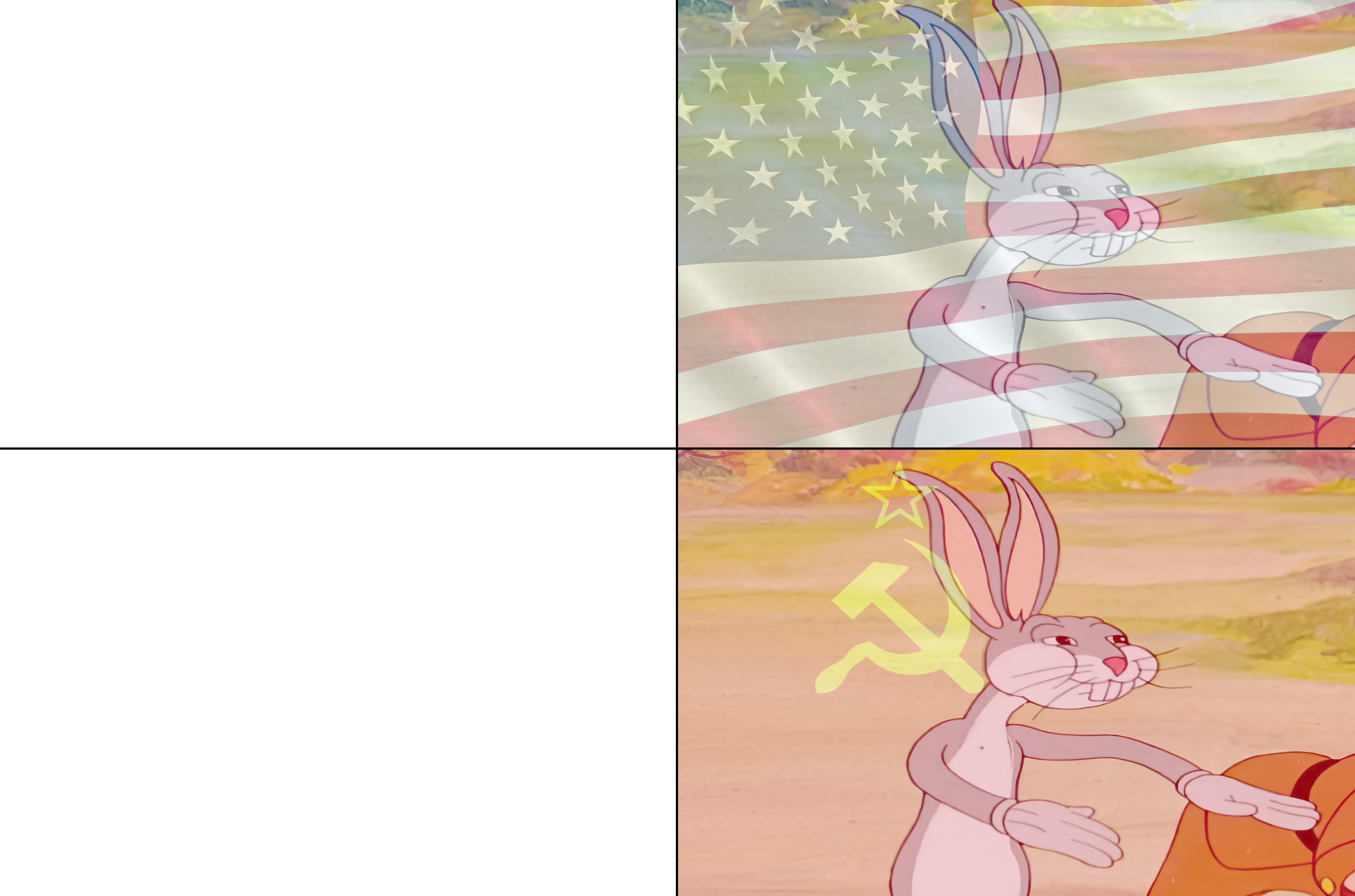 Communist Bugs Bunny blank meme template blank - image format