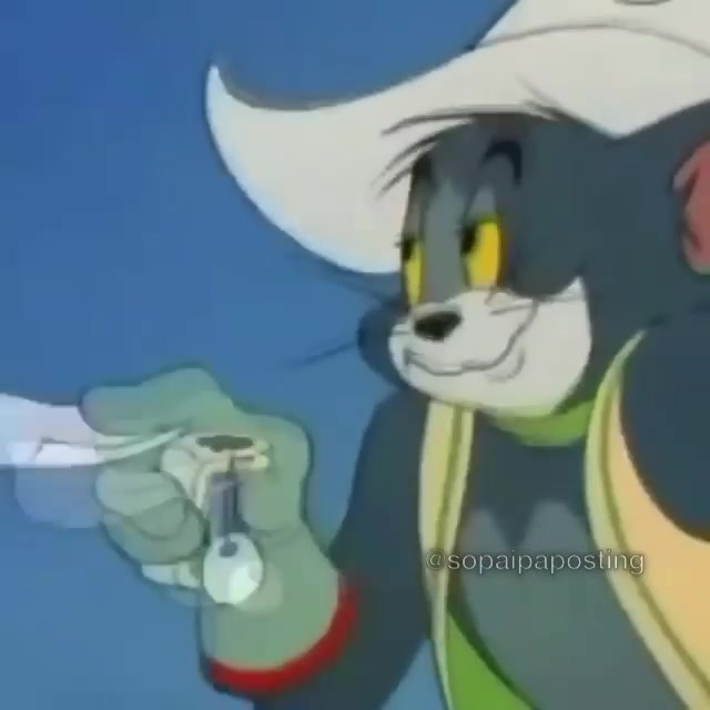 Cowboy Tom Cigarette Roll meme template blank