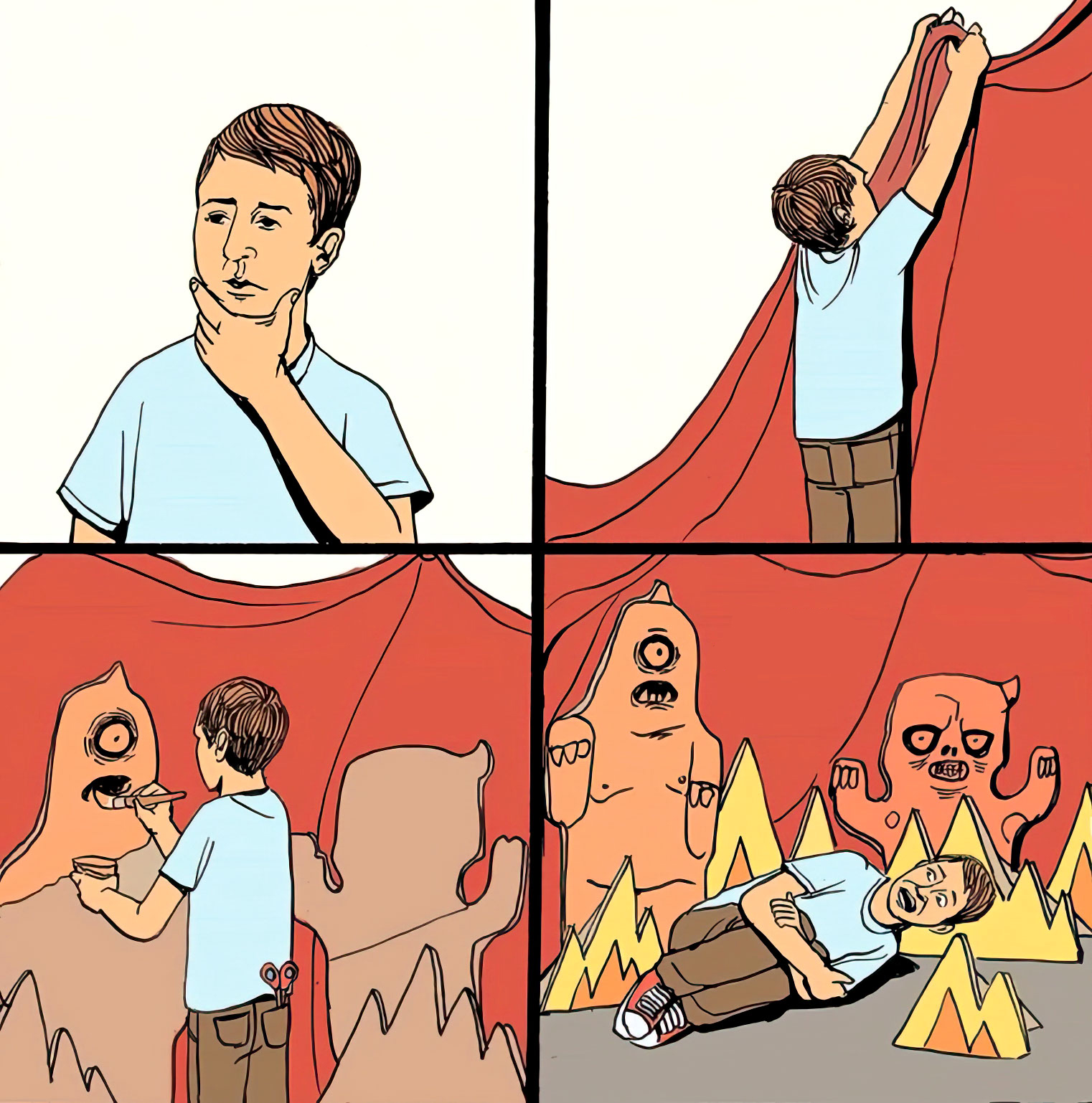 Creating My Own Monsters meme template blank - image format