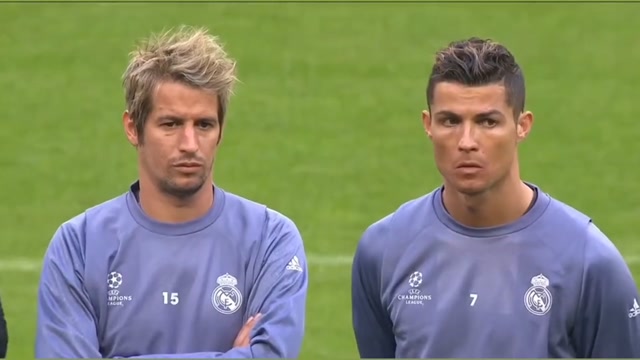Cristiano Ronaldo and Fábio Coentrão Serious Glance meme template blank