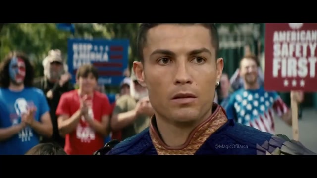 Cristiano Ronaldo Homelander meme template blank