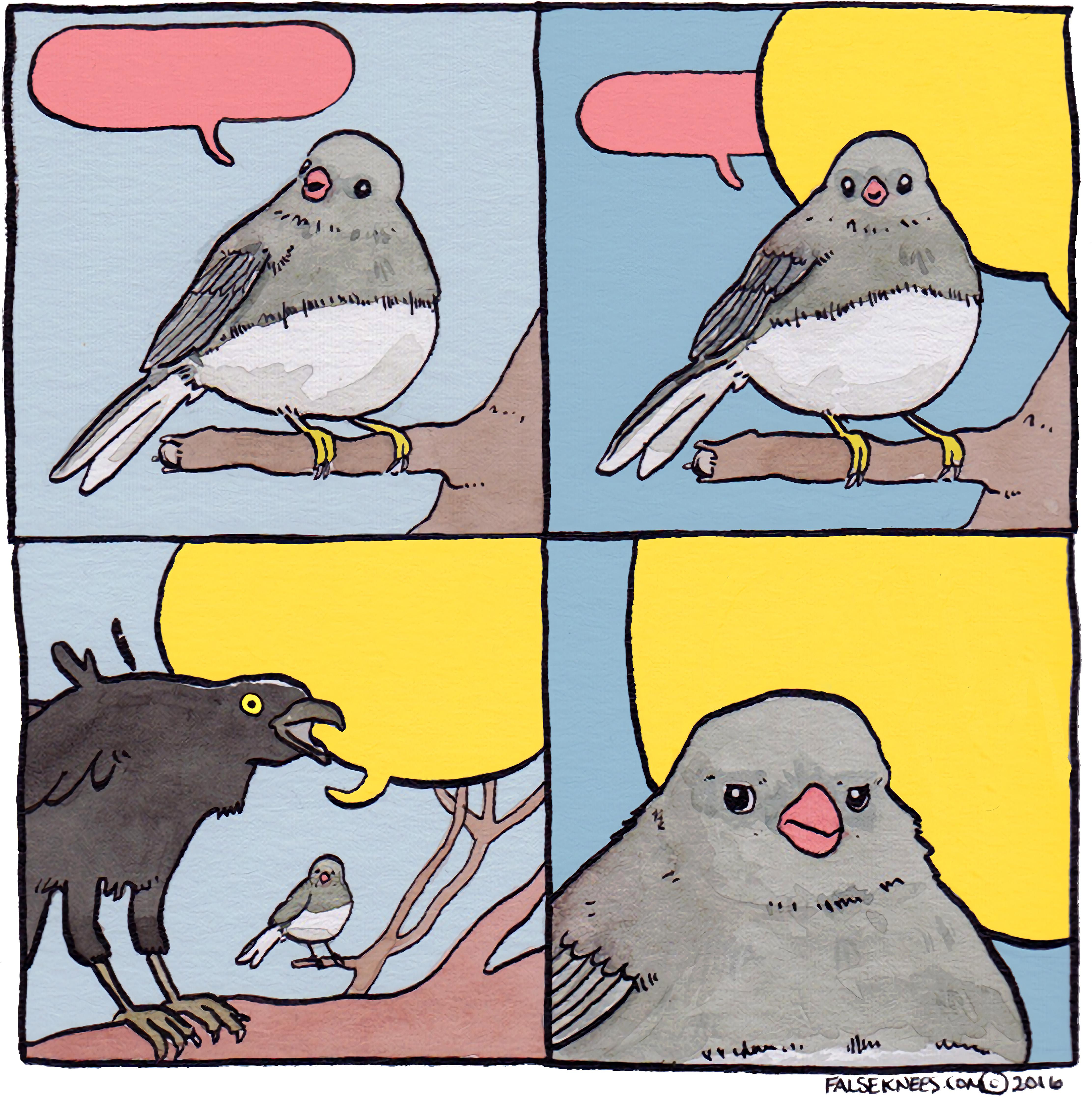Crow Interrupting Starling meme template blank - image format