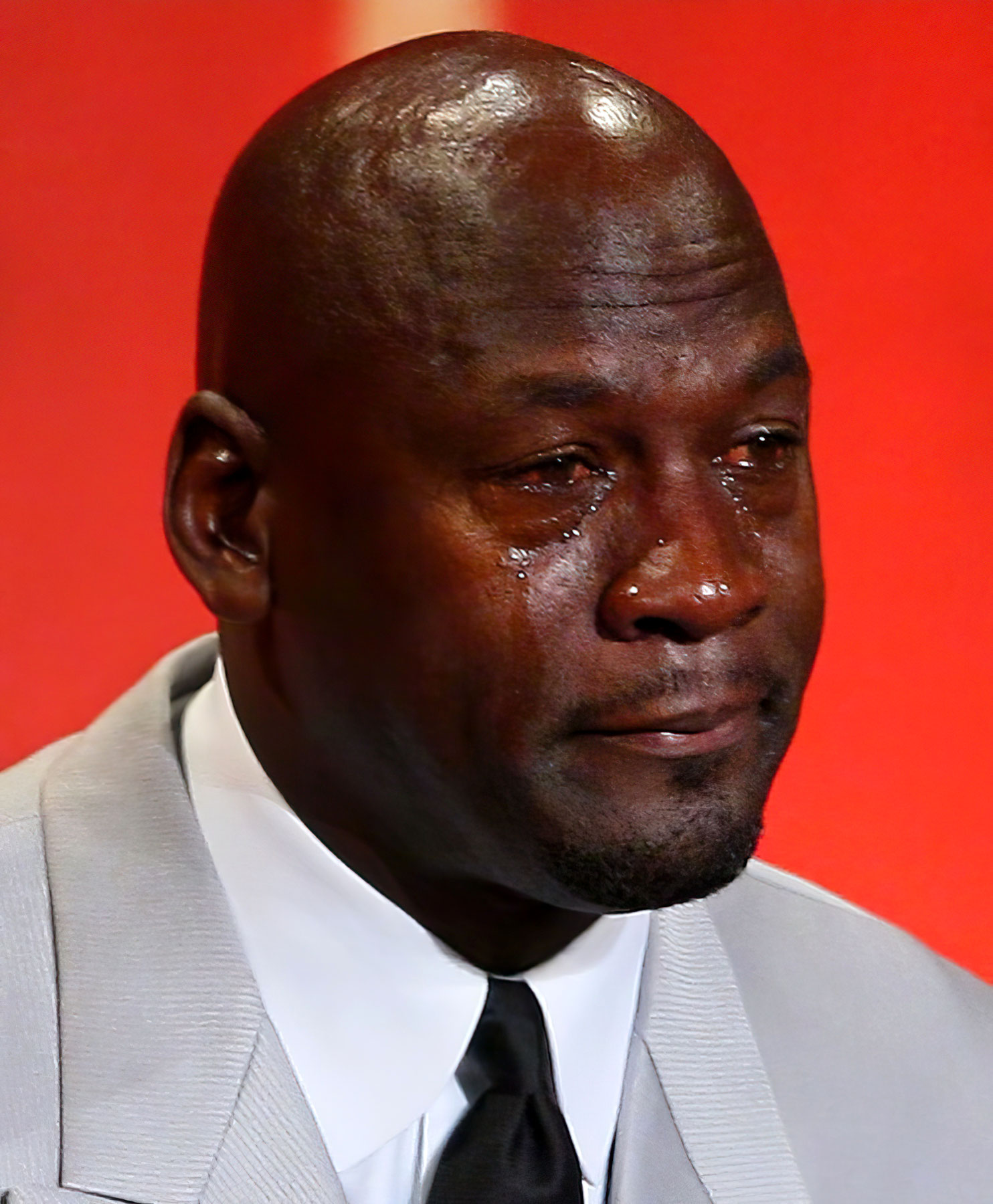 Crying Michael Jordan meme template blank - image format