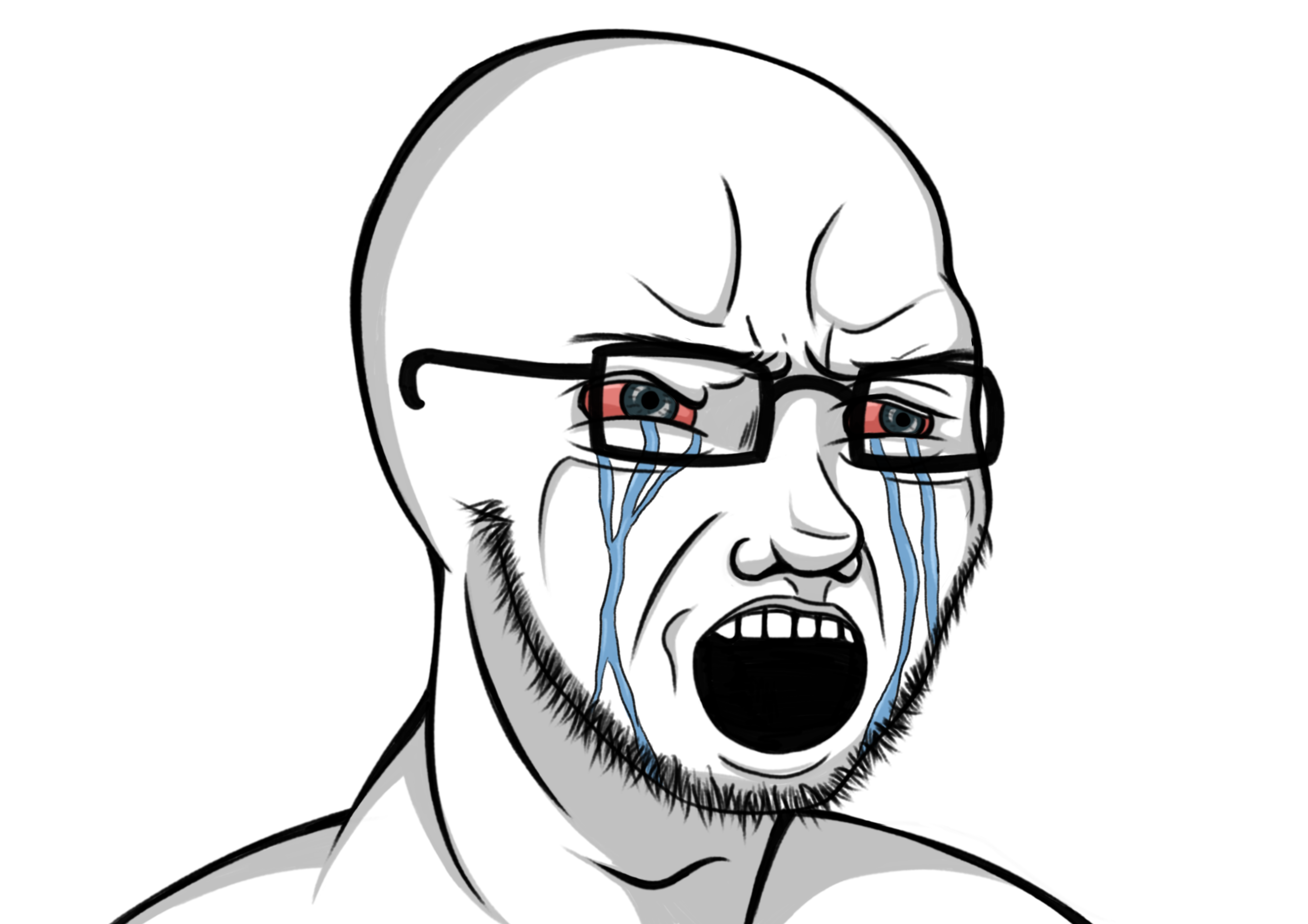 Crying Soyjak meme template blank - image format