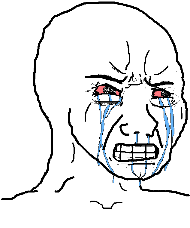 Crying Wojak blank meme template blank