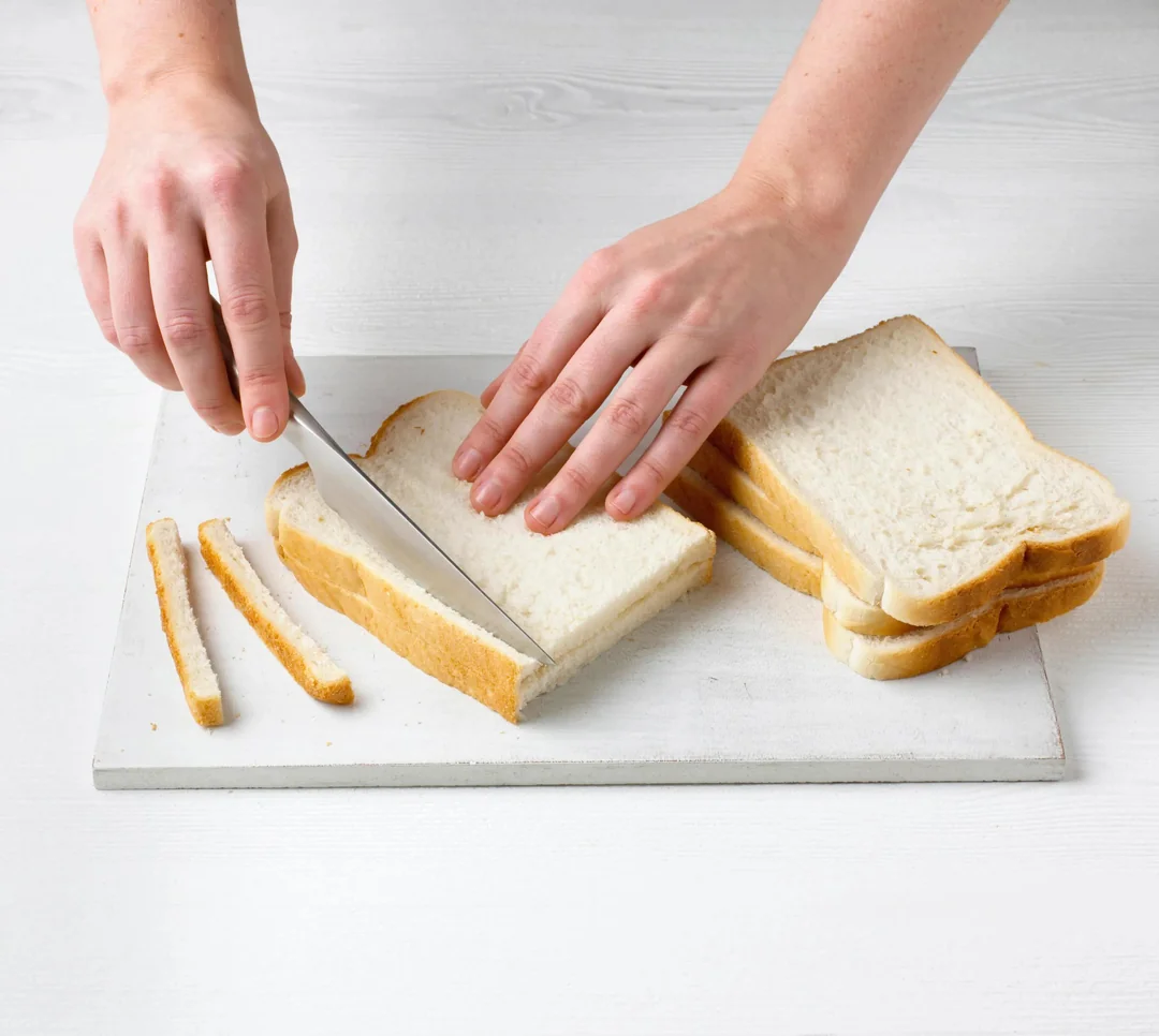 Cutting Crust Off Bread meme template blank - image format