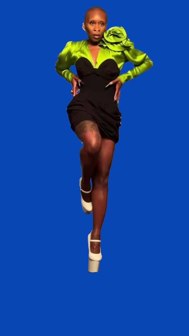 Cynthia Erivo Posing meme template blank